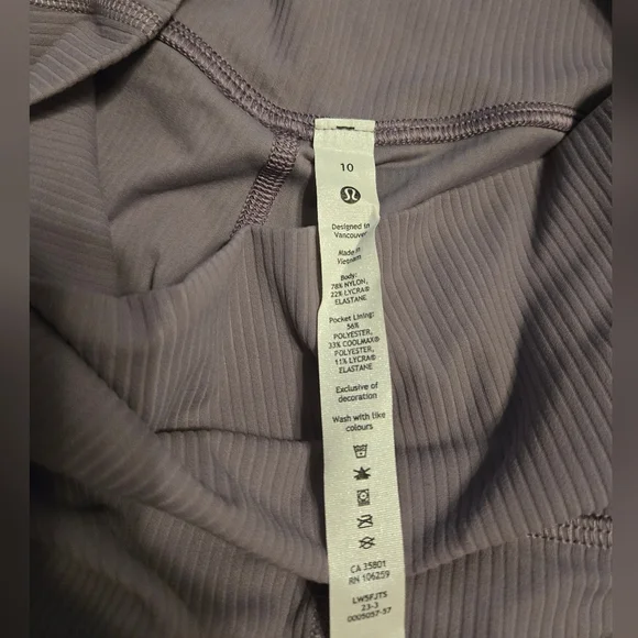 Lululemon NWT Align Ribbed HR Pant Purple Leggings Size 10 - Picture 5 of 5